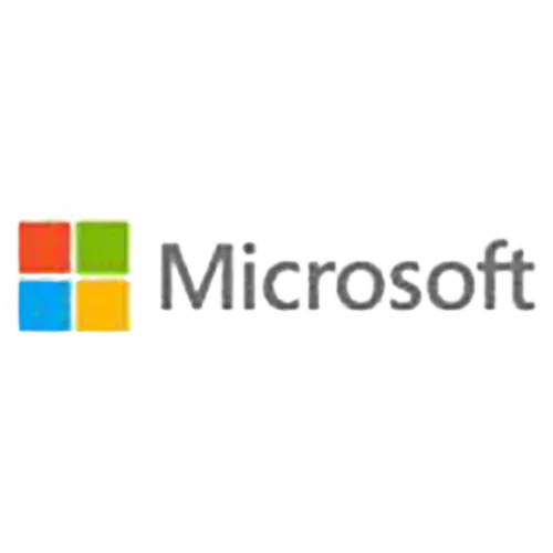 The logo for Microsoft