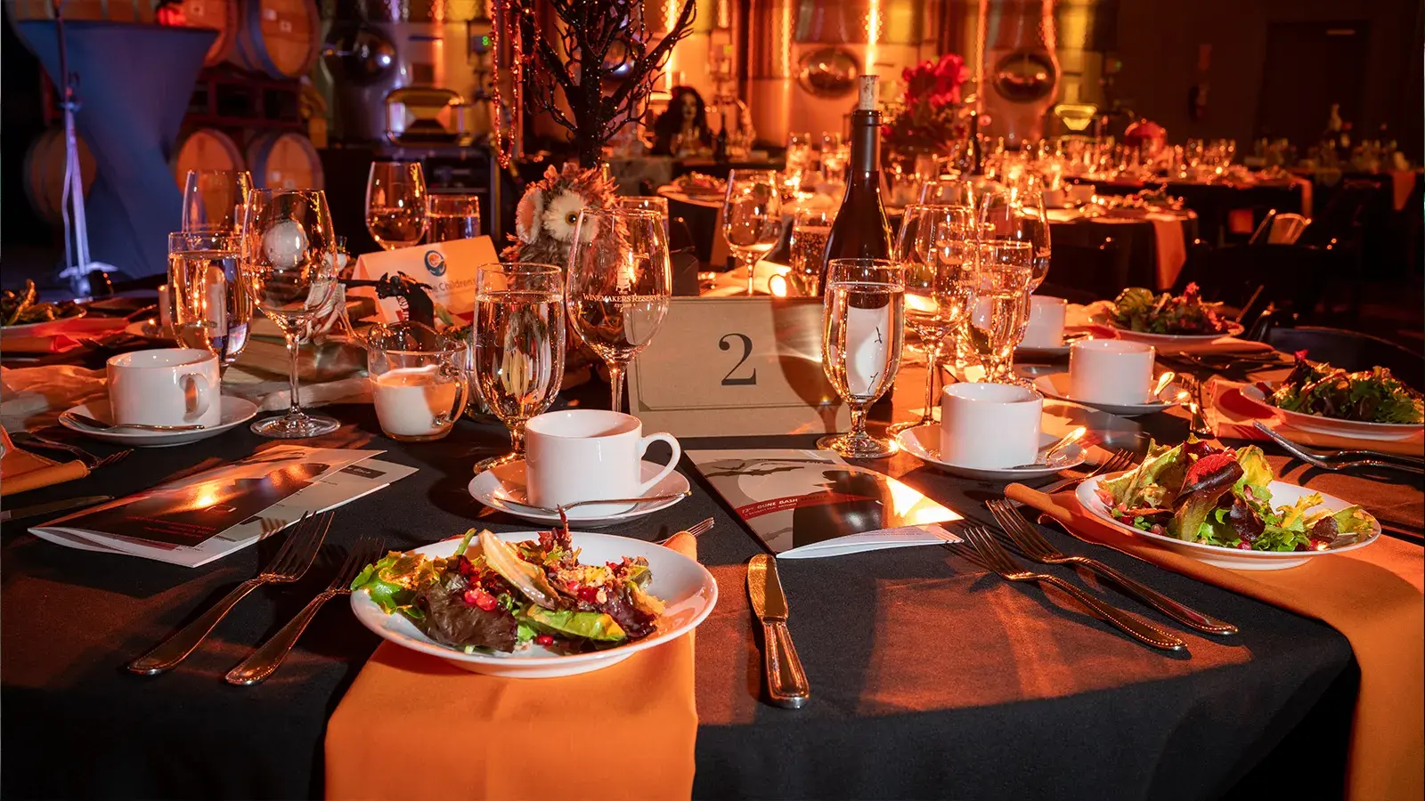 A happy couple eating at a K Catering event.