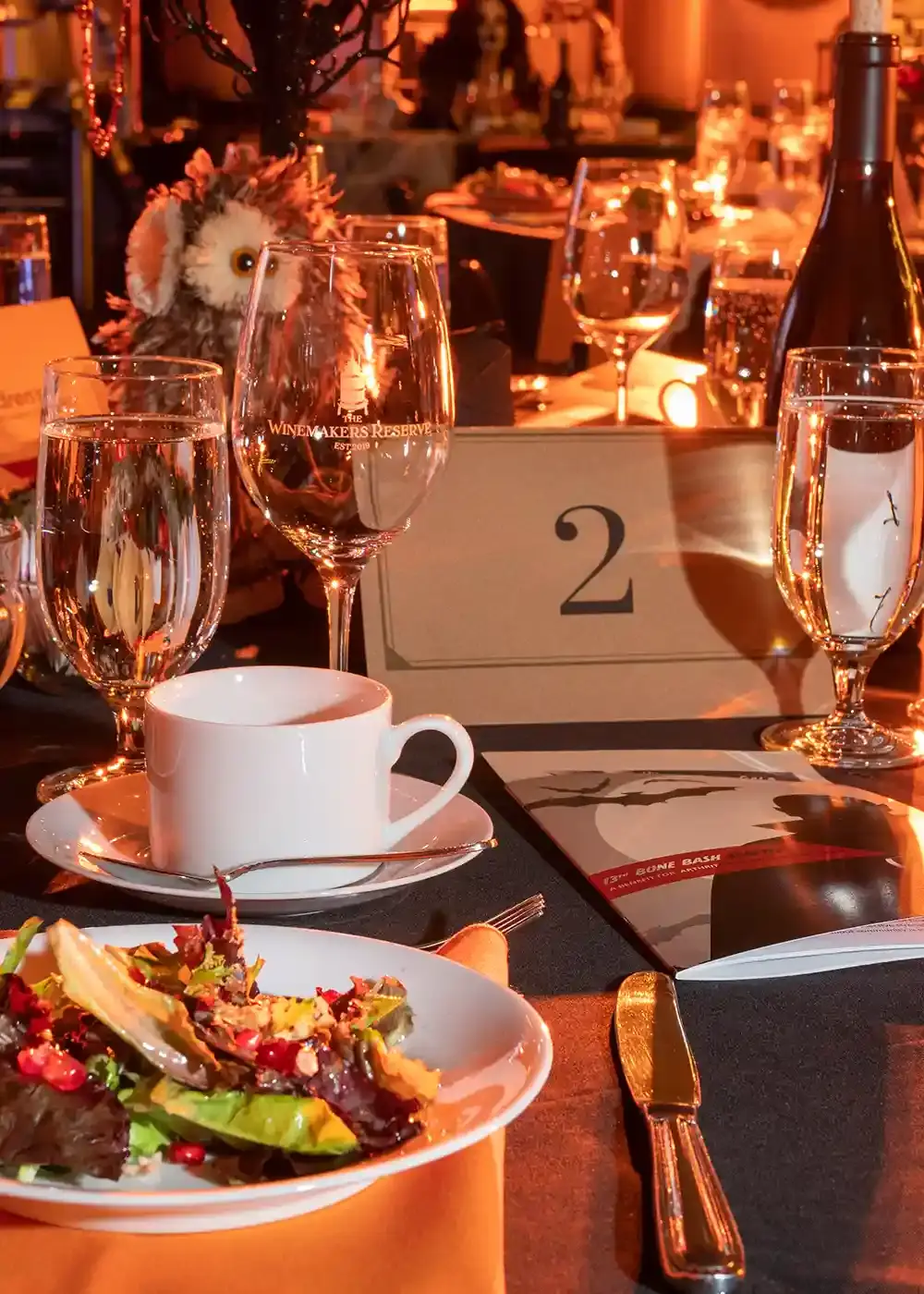 A happy couple eating at a K Catering event.